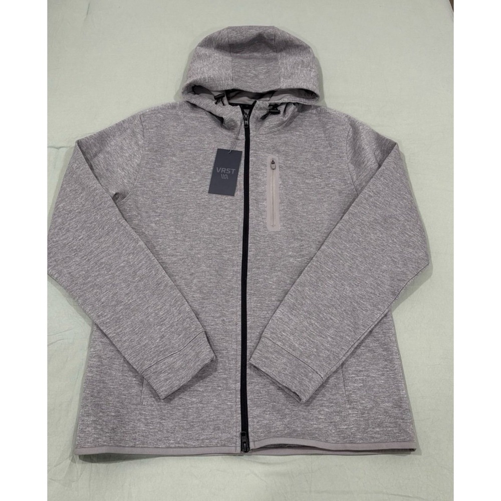 Men's‎ VRST Gray Pinnacle Fleece Full Zip Hoodie Athletic Jacket - Small - Picture 2 of 7